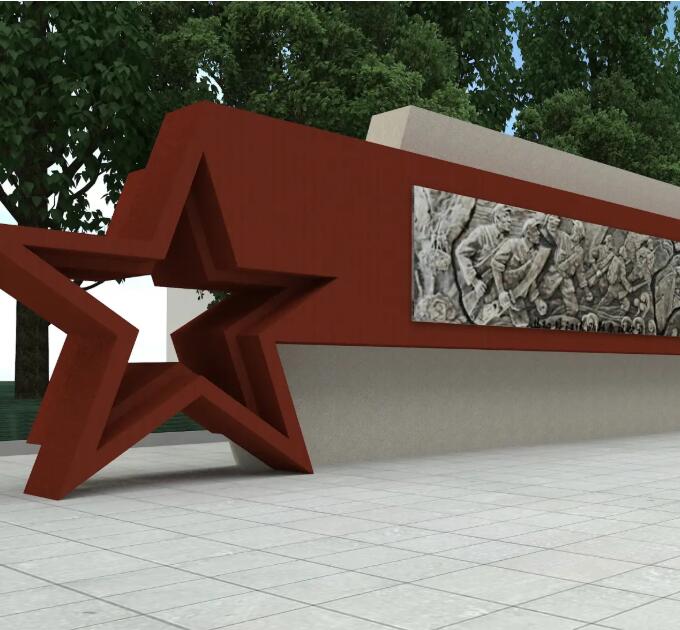 华容锈钢板精神堡垒